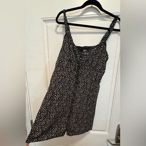 Streetwear Society Black and White Polka-Style Mini Dress